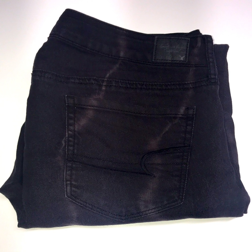 AE Dark Purple Tie Dye Skinny Jeans